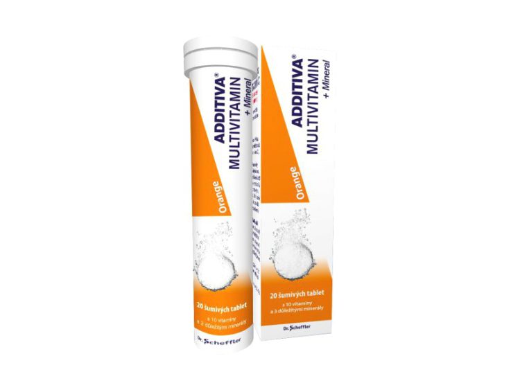 Additiva Multivitamín + Minerál, Pomaranč šumivé tablety 20 ks