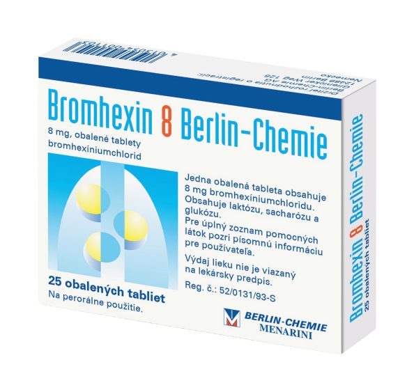 Bromhexin 8 BERLIN-CHEMIE 8 mg 25 tabliet