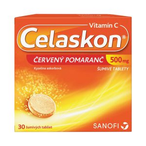 Celaskon Vitamín C 500 mg Červený pomaranč 30 šumivých tabliet