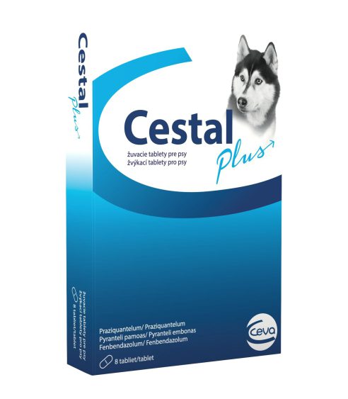 CESTAL Plus odčervovacie tablety pre psov 8 žuvacích tabliet