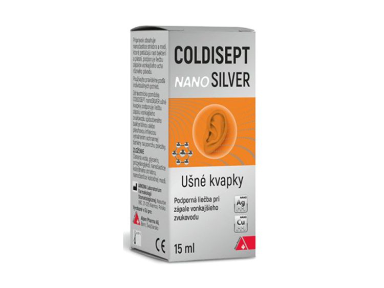 Coldisept NanoSilver Ušné kvapky 15 ml