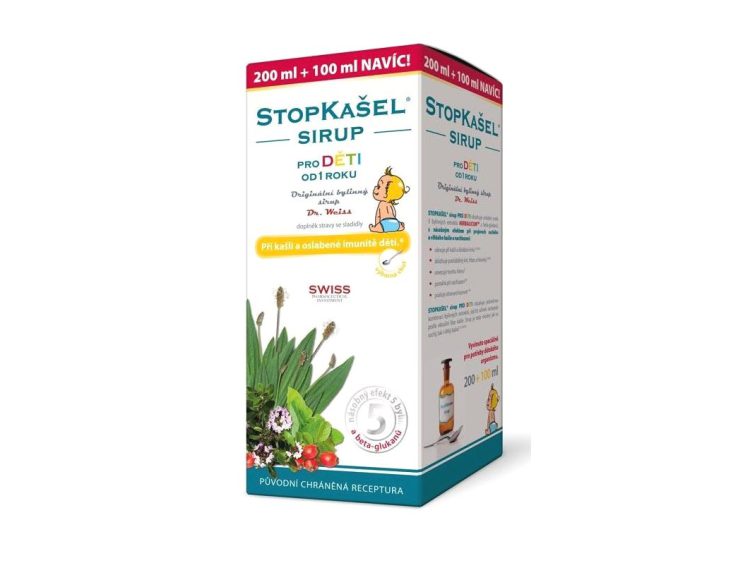 Dr. Weiss Stopkašeľ sirup pre deti 300 ml