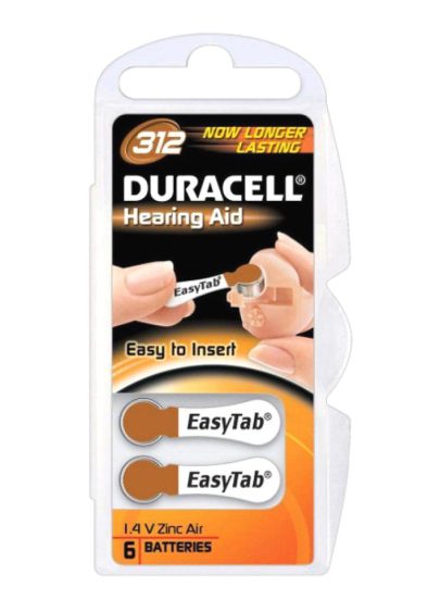Duracell HA 312 Easytab 1.4V batérie do načúvacích prístrojov 6 ks