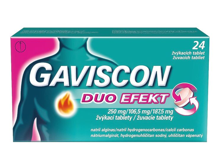 GAVISCON DUO EFEKT žuvacie tablety 24 ks