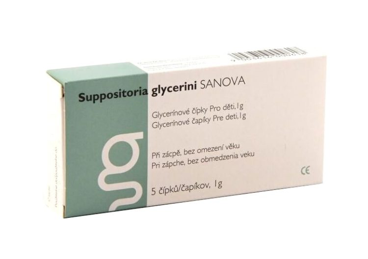 Glycerínové čapíky pre deti Sanova 1g 5 ks