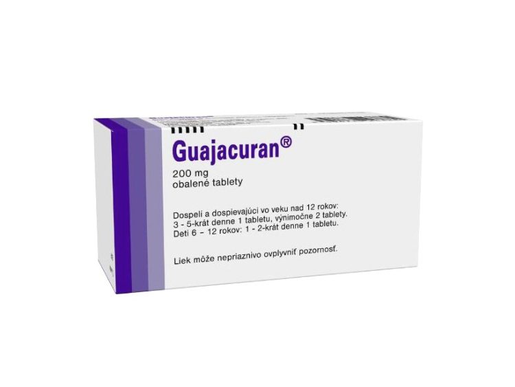 Guajacuran na vykašliavanie 200 mg 50 tabliet