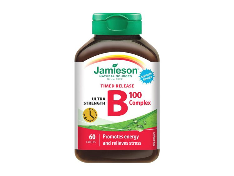 Jamieson B-komplex 100 mg s postupným uvoľňovaním 60 tabliet