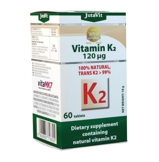 JUTAVIT Vitamín K2 prírodný 120 mcg 60 tabliet