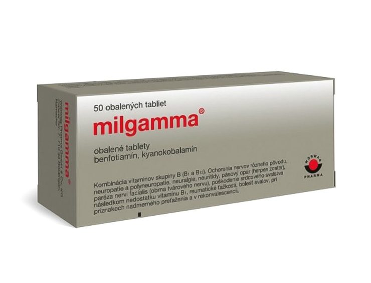 Milgamma 50 mg/250, 50 tabliet