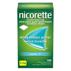 NICORETTE Icemint Gum 4 mg liečivé žuvačky 105 ks