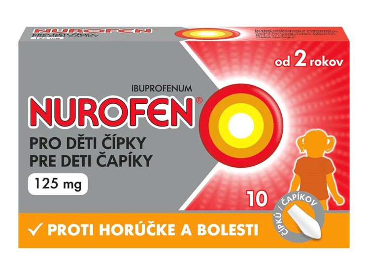 NUROFEN pre deti čapíky 125 mg 10 ks