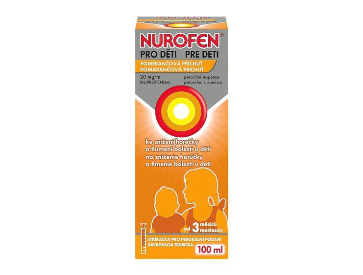 NUROFEN pre deti sus por Pomaranč 100 ml