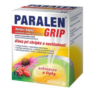 PARALEN GRIP horúci nápoj Echinacea a šípky 500 mg/10 mg 12 sáčkov