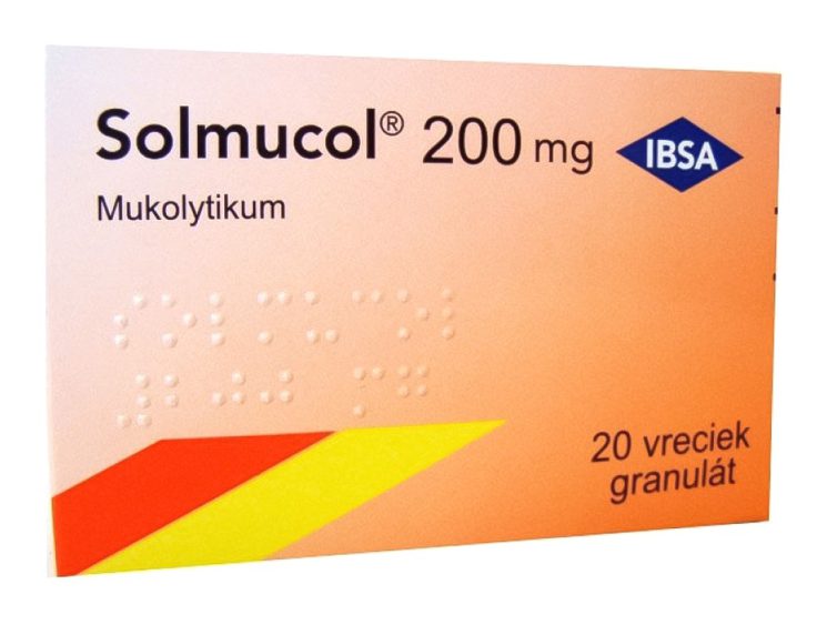 SOLMUCOL 200 mg 20 vreciek